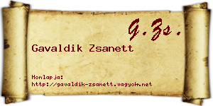 Gavaldik Zsanett névjegykártya